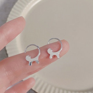 ▪NANA▪L43 日韓流行耳飾 可愛貓咪 小巧 勾式耳針 耳環