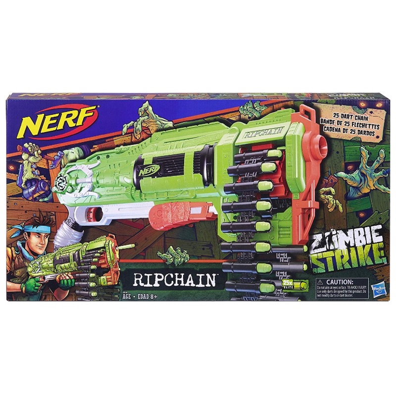 【NERF熊】 Nerf Zombie Ripchain Combat Blaster 橙機 殭屍系列