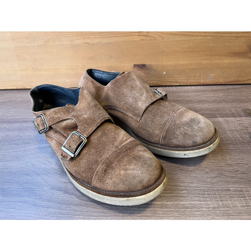 類Red wing- Vibram 黃金大底 雙釦麂皮鞋休閒鞋 約us11號28公分