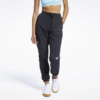 REEBOK CLASSICS VECTOR TRACK PANTS 女款 運動長褲 腰帶 休閒長褲 黑色 GK7447