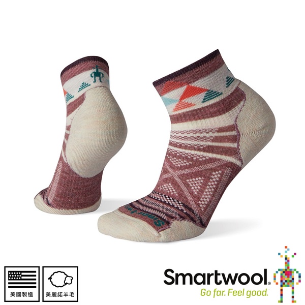 【SmartWool 美國 女 Phd 戶外輕量印花短筒襪《玫瑰粉》】SW001226/保暖襪/戶外襪/運動襪