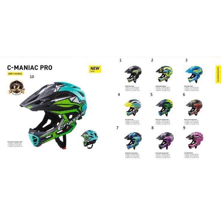 [飛翔樂園] Cratoni C-MANIAC Pro 全罩頭盔 正德國品牌 (2021彩繪 共 10 色) 滑步車票