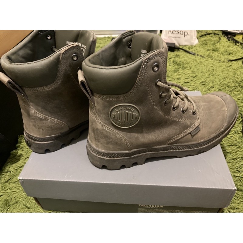 Palladium Palladium 墨綠色防水登山鞋登山靴中性款 蝦皮購物