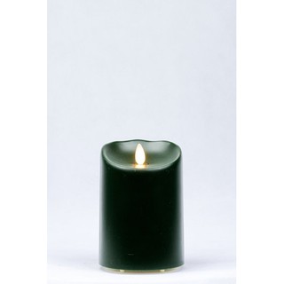 【Luminara 盧米娜拉 擬真火焰 蠟燭】綠色戶外防水蠟燭（中）/66052 +加贈充電電池組