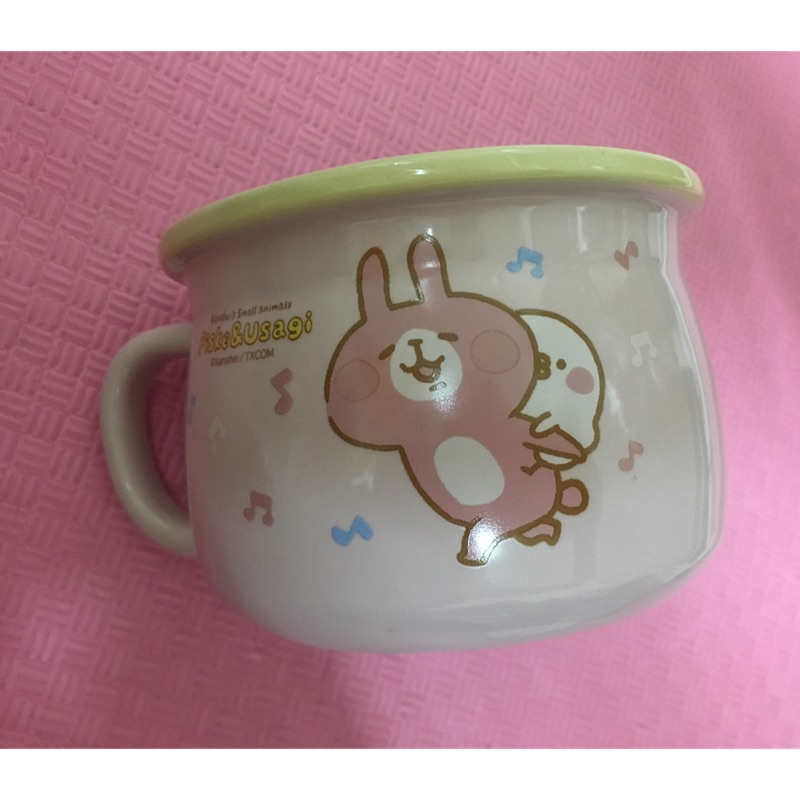 可愛粉色系卡娜赫拉馬克杯+杯墊/陶瓷碗