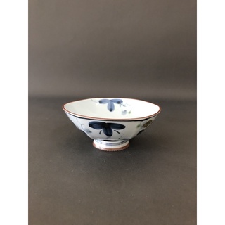 有發票/東昇瓷器餐具=日本有田燒八角手繪藍花飯碗
