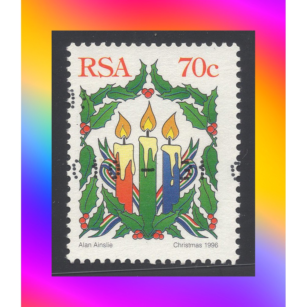 瘋郵票 1996年 南非郵票 聖誕節 耶誕節 蠟燭 1全 成套舊票 銷戳 整套 世界各國 收藏 蒐藏 郵票 ta202
