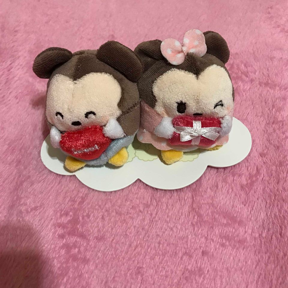 日本 迪士尼 Disney store UFUFY Mini Set 情人節 米奇米妮 雲朵娃娃 玩偶