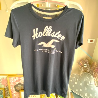 全新-美國購入 Hollister Co. 深藍棉T