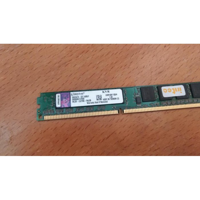 金士頓 DDR3 1600 4GB 單面顆粒 穩定性高 相容性佳 桌上型電腦規格