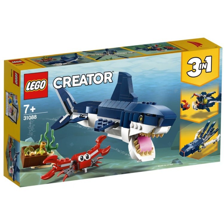 LEGO 樂高 31088 深海生物 CREATOR 3合1 創意系列 積木 玩具 鯊魚 螃蟹