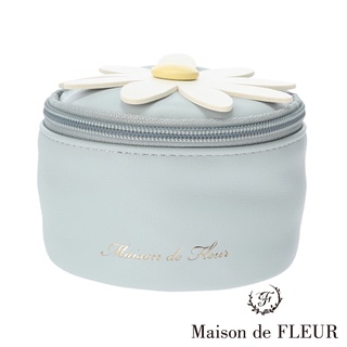 Maison de FLEUR 瑪格麗特花造型立體皮革圓形收納包(8A22FTJ0300)