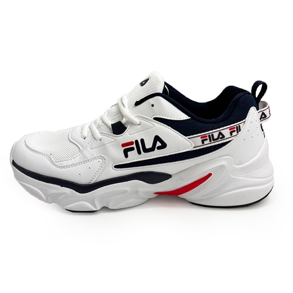 FILA HIDDEN TAPE 4 休閒 運動 復古 老爹鞋 厚底增高 白深藍 男生尺寸【1J329W133】