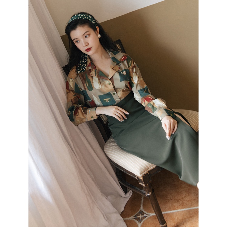 華燈初上 華燈初上洋裝  80 年代女生衣著套裝 女復古chic女裝80年代懷舊服裝90秋裝搭配連衣裙春兩件套
