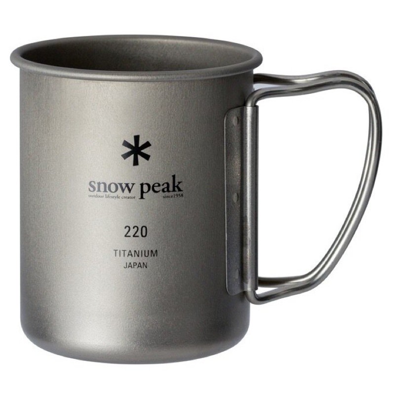 Snow Peak 鈦杯/登山杯/單層輕量鈦合金隨身杯 220ml MG-141