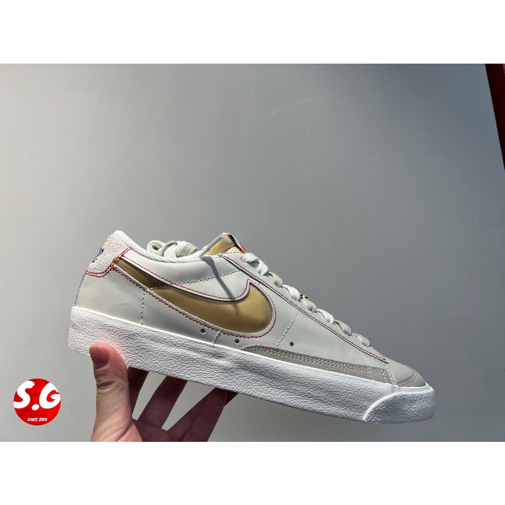 S.G NIKE BLAZER LOW '77 PRM DH4370-002 休閒鞋 運動鞋 鴛鴦 米色 金紅勾 男女鞋