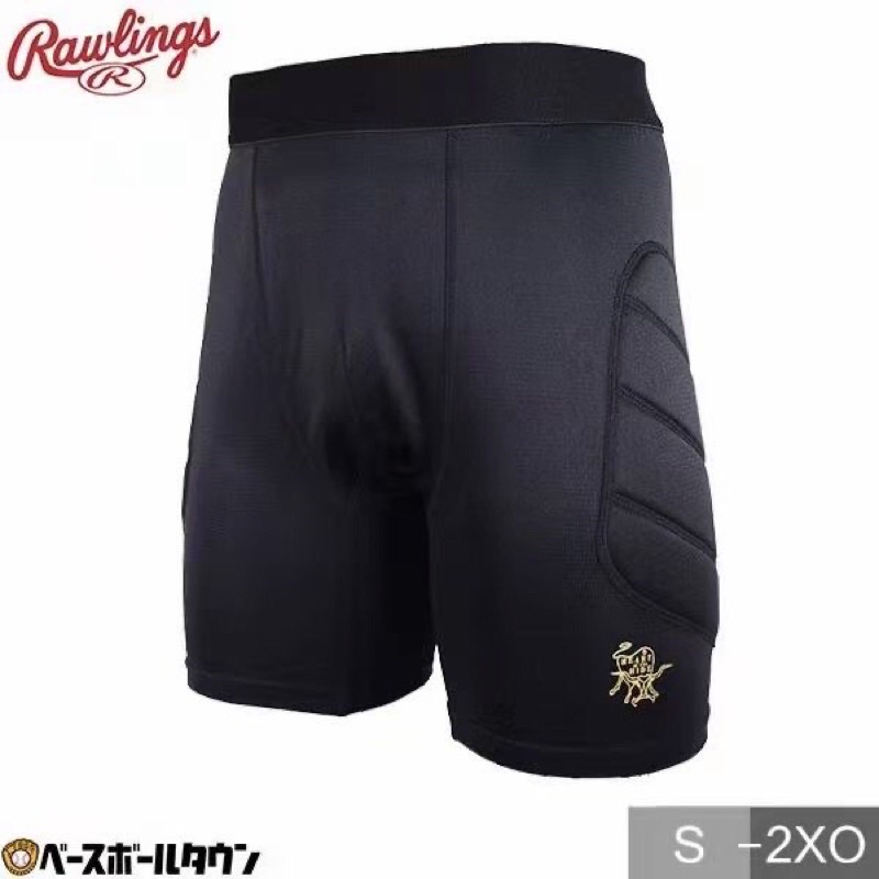 日本新款Rawlings 羅林斯 牛頭Logo 棒球 滑壘褲 可放護擋 兩側有海綿