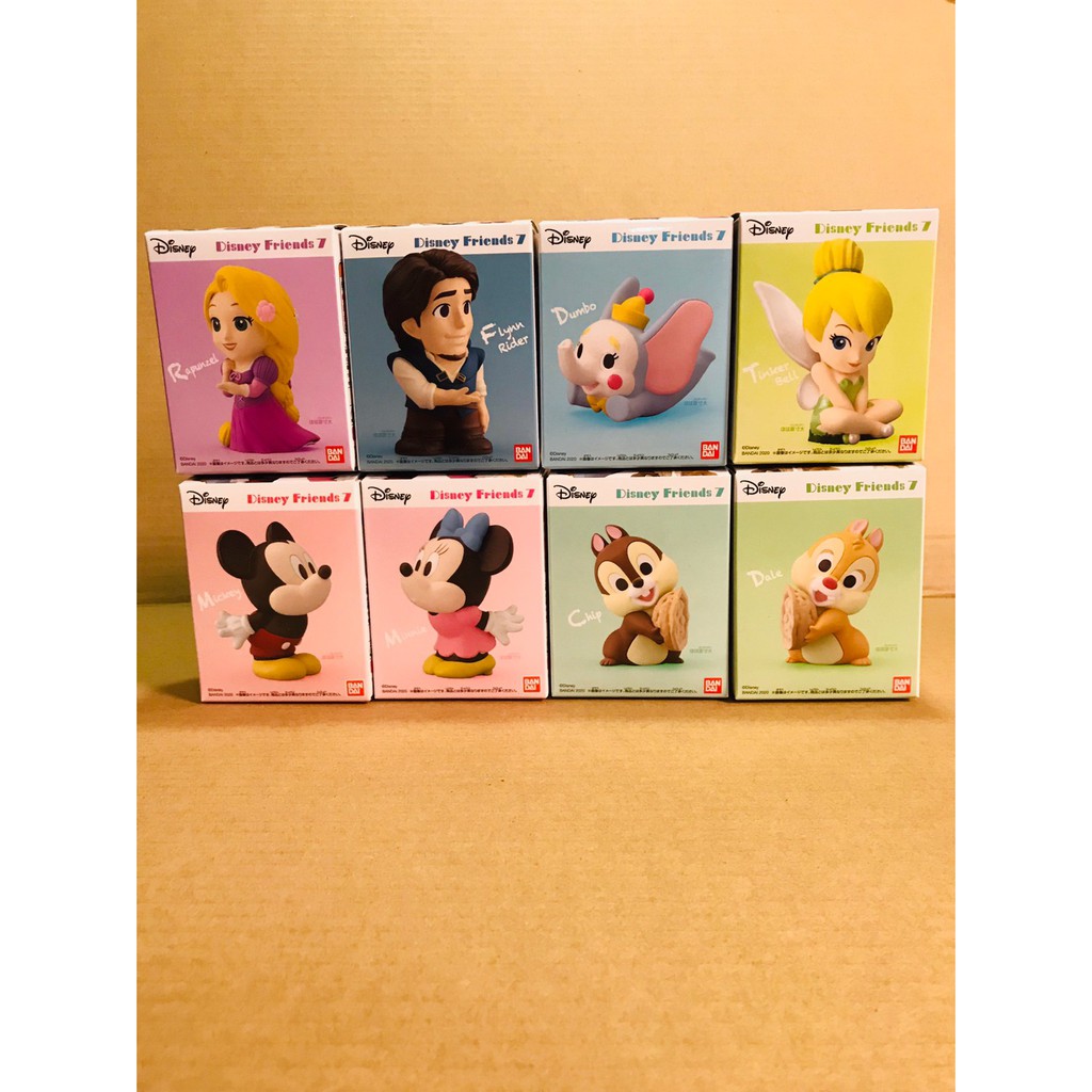全新 盒玩 7-11 迪士尼好朋友們7 軟膠  掌中好朋友 公仔 米奇 米妮 奇奇 蒂蒂 長髮公主 小飛象 小飛俠