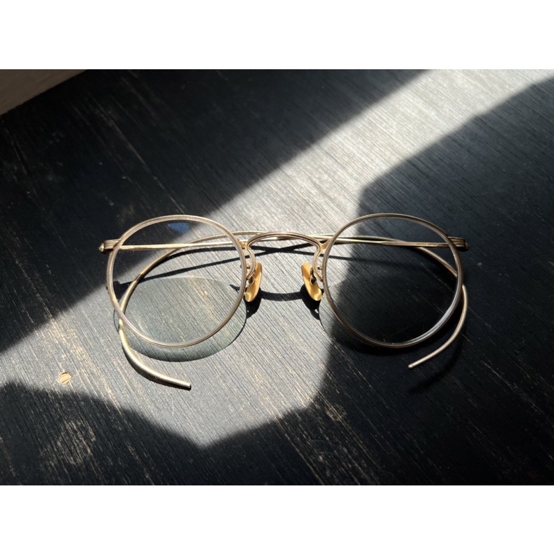 古董 ）美國 40's A/O ■ 12k 鍍金 ■ American Optical  波士頓框 Ⅰ 掛耳 Ⅰ 眼鏡