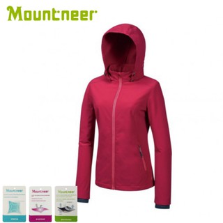 【Mountneer 山林 女 輕量防風SOFT SHELL外套《玫瑰紅》】32J06/保暖外套/休閒外套/連/悠遊山水