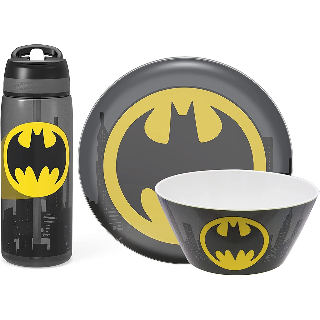 預購👍正版空運👍  美國專櫃DC 蝙蝠俠 Batman 餐碗 餐具 餐盤 杯子 塑膠水壺 杯子 兒童無毒餐
