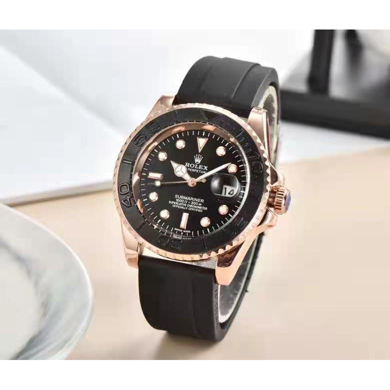 全新勞力士/Rolex  腕錶塑膠錶帶腕錶 勞力士綠水鬼 黑水鬼 全功能 石英錶 手錶 男表 女錶