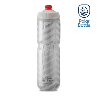 Polar Bottle 24oz 雙層保冷噴射水壺 Bolt 白-銀 / 公路車 自行車 腳踏車 保冷水壺