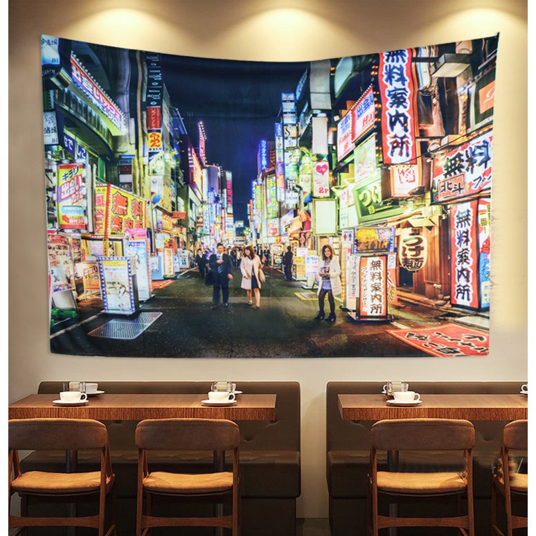 日式掛毯東京系列掛布背景布裝飾臥室墻壁面居酒屋壁飾遮擋/小喬 蝦皮購物