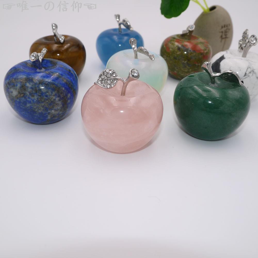 唯一の信仰 聖誕禮物馬粉水晶蘋果 Crystal Apple 居家生活時尚品味擺件 芙蓉晶 能量石 蝦皮購物