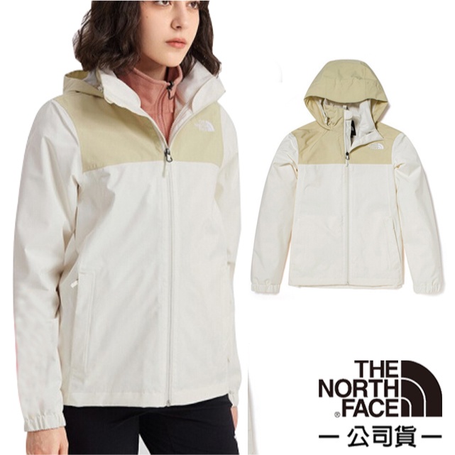 【美國 The North Face】女款 3效能 防水透氣防風耐磨連帽外套(亞洲版型) /5AZZ-486 白色 N