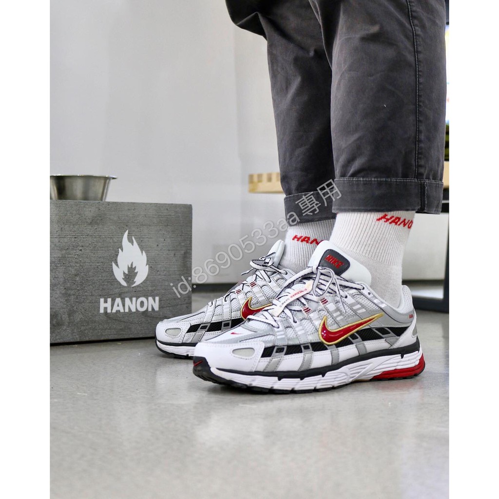 nike p 6000 white red
