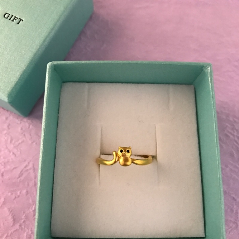 景福珠寶銀樓✨純金✨黃金戒指 貓咪 小貓 造型 戒指