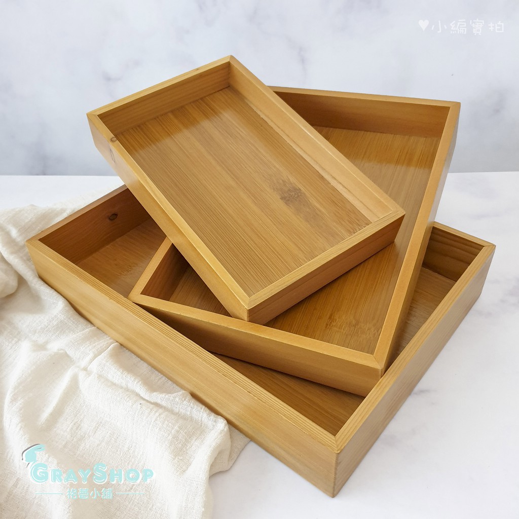 竹製托盤竹木茶盤復古 Grayshop 收納盤木器茶托攝影道具拍照道具居家裝飾 蝦皮購物