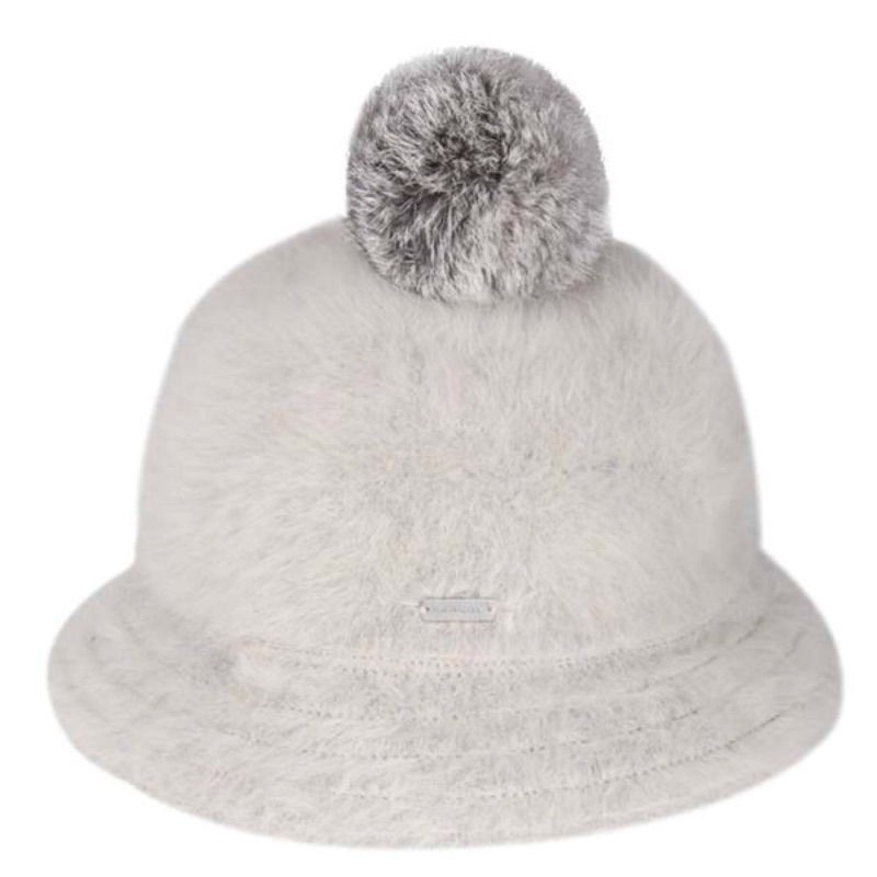 kangol pom fur bucket hat