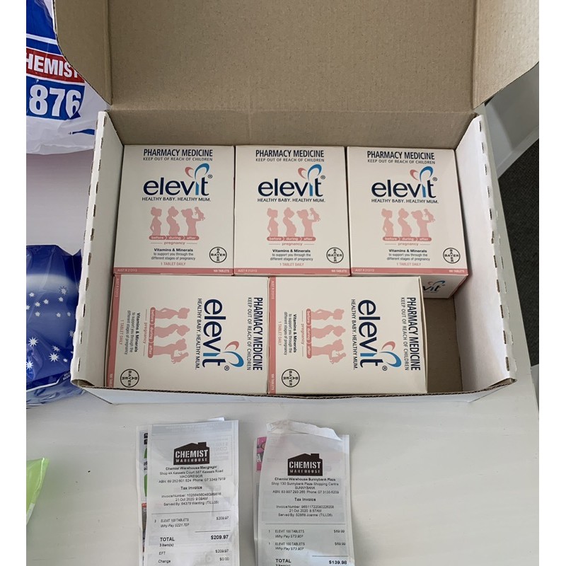 現貨!澳洲Elevit愛樂維孕婦葉酸維生素礦物質營養補充Tablets 100顆