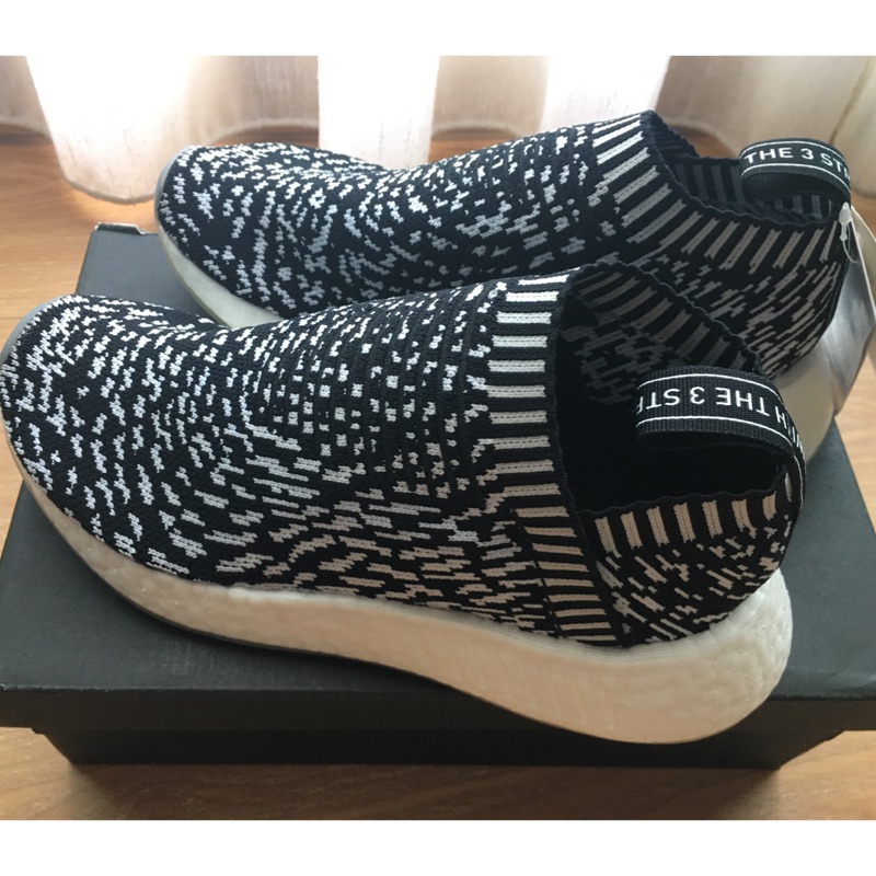 ADIDAS ORIGINALS NMD CS2 PK 雪花編織襪套慢跑鞋(黑白)BY3012