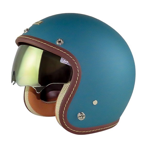 華泰 NINJA 安全帽 K-806s 醺砂 岩綠 復古帽 車線 半罩 全拆洗 內含墨鏡《比帽王》