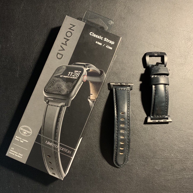 美國NOMAD頂級黑馬革Apple Watch 42/44mm錶帶