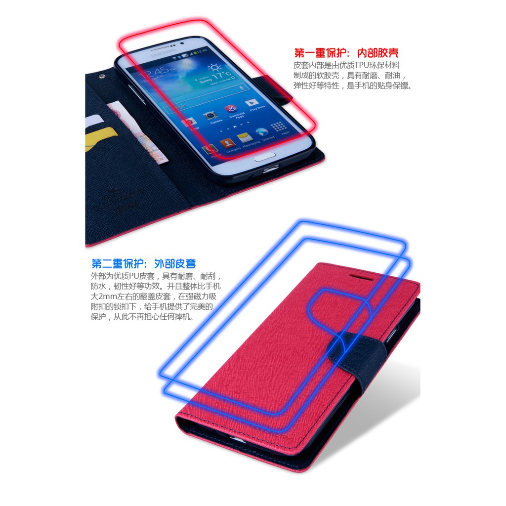 韓國goospery三星 Galaxy A42 (6.6吋) 5G  手機殼保護套 翻蓋皮套雙色A42