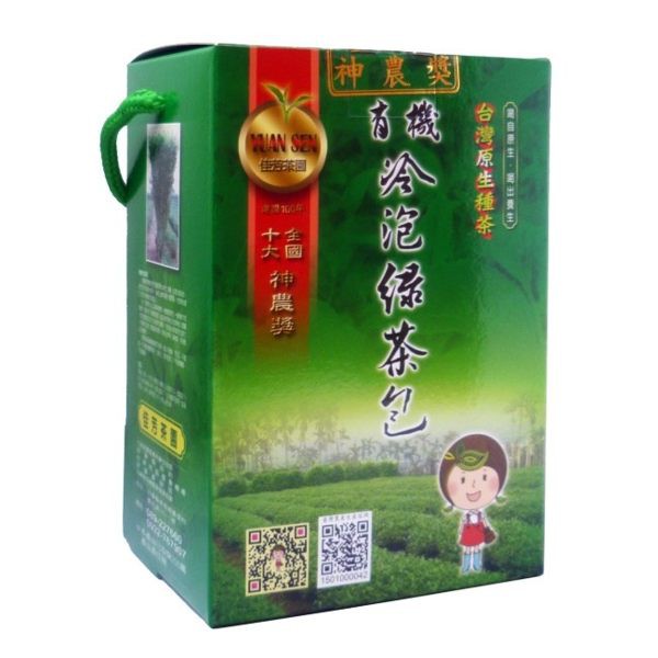 佳芳茶園 有機冷泡綠茶包 3gx30包/盒