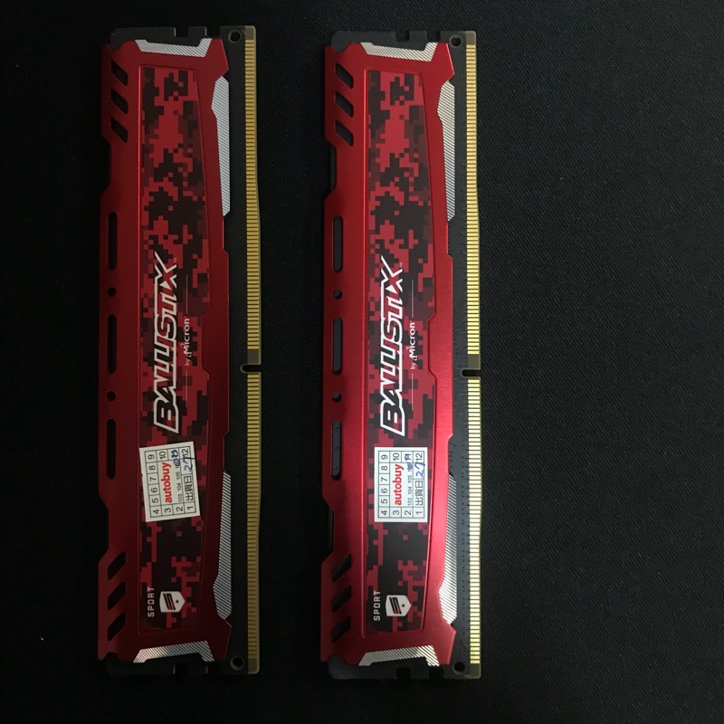 美光 BALLISTIX SPORT DDR4 2666 8G*2