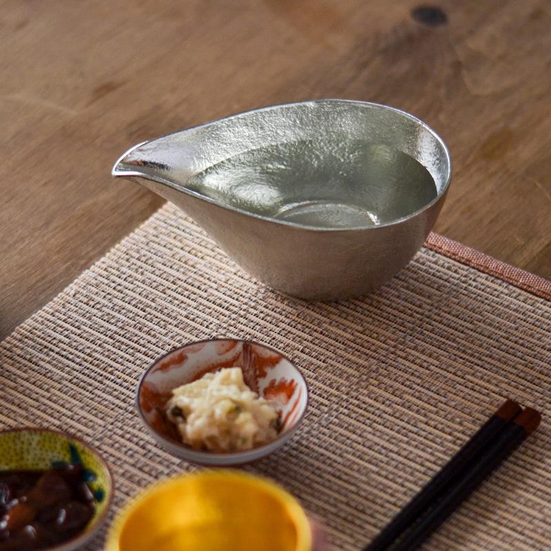 Qiu器物日本制能作錫器分酒器 分茶器 片口100 純錫 健康 殺菌 蝦皮購物