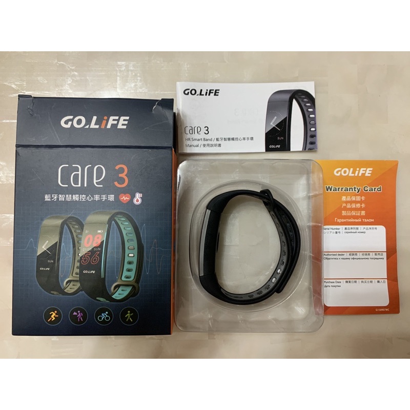 【GOLiFE】Care 3 智慧全彩觸控心率手環。可量運動 心率 血壓 血氧