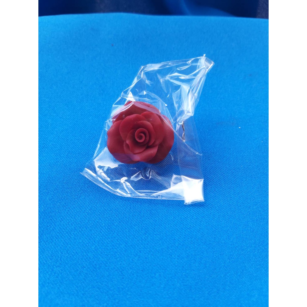 蠟材行~果凍蠟飾品:紅色玫瑰花一朵15元