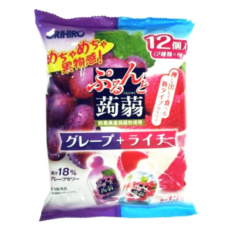 🔥超火紅🔥日本 ORIHIRO 雙口味蒟蒻果凍 雙口味 蒟蒻 果凍 葡萄+蘋果 白葡萄+橘子