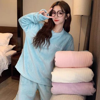 現貨 199元 4色睡衣套裝 甜美小清新珊瑚絨家居服套裝 睡衣 兩件式 毛絨絨睡衣#女生睡衣