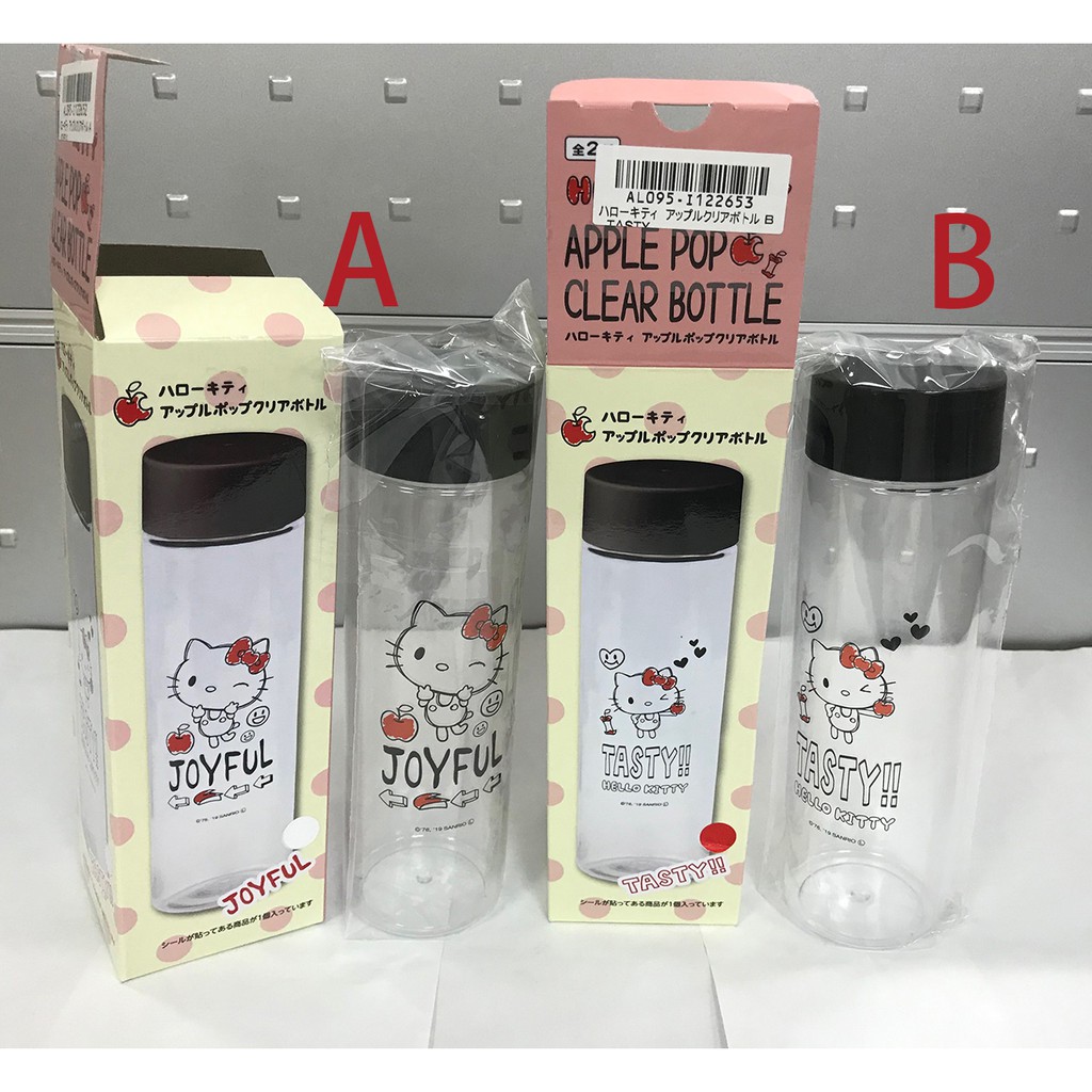 Toreba 日本空運 正版景品 Sanrio Hello Kitty 三麗鷗 凱蒂貓 透明耐熱水瓶 有兩款