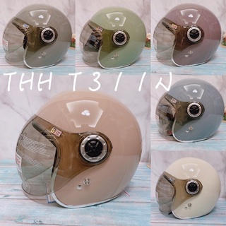♥️THH T311N T311 311 安全帽 素色 素面 騎士帽 泡泡鏡片 四分之三 全罩