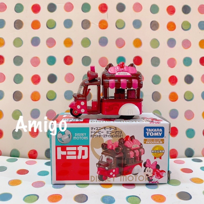日本 tomica 多美 多美卡 迪士尼 情人節 限定 米妮 巧克力 蛋糕 餐車 多美車 多美小汽車 小車 夢幻多美車