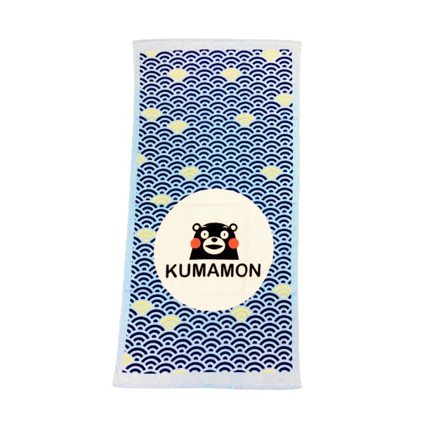 【KUMAMON】酷MA萌日系和風浴巾 100%棉 76x152cm